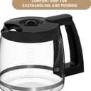 14-Cups Coffee Carafe Replacement Pot Compatible with Cuisinart Coffee Machine DCC-2200RC, DCC-2200, DCC-3200, DCC-3200P1, DCC-3200FR, DCC-3200CPAMZ, DCC-2600, DCC-2800,DCC-1800FR, CBC-7400 CBC-7000PC