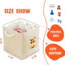 Fox Fabric Storage Bin 11 x 11 Inch, Foldable Storage Basket for Home, Office,Closet, Clothes, Organizer, Cute Home Room Desk Decor For Girls Women!