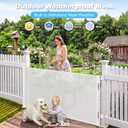 Weatherproof Outdoor Retractable Baby Gate with Rust-Proof Stainless Steel Hardware& Waterproof Mesh, 60" Wide Retractable Dog Gate with Support Rods to Prevent Crawling Through, Mesh Dog Gate Outdoor