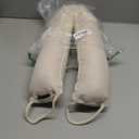 MAGZO Door Draft Stopper 32 Inch-Beige, Sound Proof Door Snake Draft Insulation Stopper with Hook Loops Weighted Blocker (32in x 4in)