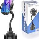 Phone Holders for Your Car, Cup Holder Phone Mount, Universal Adjustable Gooseneck Cup Holder Cradle Car Mount for iPhone 17/16/15/14/13/12/11/Pro Max/X/Xs/XsMax/8/8Plus,Samsung,Huawei,LG, Sony(Black)