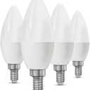 CTKcom LED Candelabra Light Bulbs E14 7W, Equivalent 60 Watt Light Bulbs,Candelabra Led E14 Instermediate Base,430 Lumens LED Not Dimmable (Warm White 2700K) 4 Pack