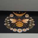 Diatomaceous Earth Bath Mat,Flowers and Bees Non-Slip Volume Super Absorbent Fast Drying for Bathroom Kitchen Door mat,Eco-Friendly Easy to Clean 1624Inch (40 * 60cm)