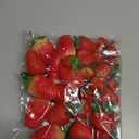 24pcs Realistic Artificial Strawberries Decorative Fruit Models Plastic for Home Store Event Education