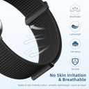 Getino Sport Nylon Band Compatible with Apple Watch Bands for Men Women 46mm 44mm 45mm 42mm 49mm 38mm 40mm 41mm, Soft Breathable Fabric Braided Strap for iWatch Series 10 9 8 7 6 5 4 3 2 1 Ultra SE, 2 Pieces