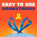 Hefty Blue Trash Bags, Blue, 30 Gallon, 36 Count