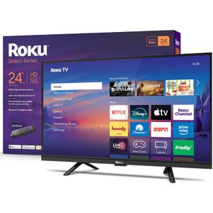 Roku Smart TV 2026 – 24-Inch Select Series, 720p HD TV – Roku TV with Voice Remote – Flat Screen LED Television with Wi-Fi for Streaming Live Local News, Sports, & Movies – Bluetooth Headphone Mode