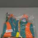 Pottwal Swim Vest for Kids - Swim Jacket for 1-2 Years (24-33LBS) - Buoyancy Aid Made of Neoprene & EPE - with Adjustable Crotch Strap (Small, Orange Green)