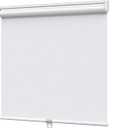 MYshade Blackout Cordless Roller Shades, Room Darkening Free-Stop Roll Up Blinds for Windows, Pull Down Blocking Blind for Home and Office, Easy to Install, 24" W X 72" H, White