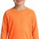 Boys Toddler Long Sleeve Rash Guard UPF 50+ Sun Shirt Kids UV Protection Swim Shirt Relaxed Fit Athletic Top (Orange) size 4T