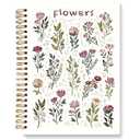 JXREQ Floral Flowers Botanical Notebook Journal for Women Journaling Notebooks for Note Taking Study, Wildflower Journals Diary for Women, Spiral Notebooks 5.5x8.3