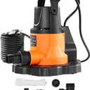 VEVOR Winter Pool Cover Pump Automatic 3200GPH - Heavy Duty for Ice & Leaves Removal | 26ft Lift, IPX8 Waterproof w/33ft Cord & Rope | Fits Safety Inground Covers