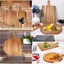 2 Pcs Wood Cutting Board with Handle Decorative Wooden Serving Board Large Chopping Cutting Board Set Charcuterie Board for Cheese Board Meat Bread Chopping Blocks