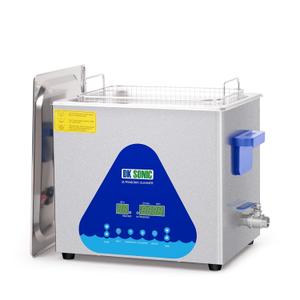 DK SONIC Ultrasonic Cleaner 10L,240W Industrial Ultrasonic Parts Cleaner with Heater&Timer, Digital Control&Basket, Multiple Functions for Motorcycle Engines,Carburetors, Chains
