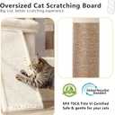Heybly Cat Tree, 72.4-Inch Anti-Tip Cat Tower for Large Cats, All-in-One Cat Furniture with Spacious Perches, Multiple Interactive Areas, Extra-Large Sisal Scratching Board, Beige HCT060MJ