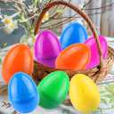 12 PCS Jumbo Easter Eggs 6 Inch Giant Plastic Bright Solid Easter Eggs Assorted Colors Large Fillable Easter Egg for Easter Party Favor Easter Eggs Hunt Easter Basket Stuffers Fillers Classroom Prize