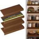 Wire Shelf Covers,30" W x 12" D,4pcs,Walnut