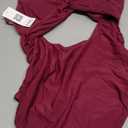 Charmo Womens One Piece Swimsuit Ruched Tummy Control High Cut Backless V Neck Bathing Suits Swimwear (X-Large, 3c# Fuchsia)