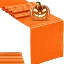 5-Pack Satin Table Runner Orange 12 x 108 inches Long, Table Runners for Wedding, Birthday Parties, Banquets Decorations5 Pack, 12x108 Inch, Orange