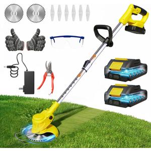 Cordless Weed Wacker Eater Brush Cutter Weed Trimmer with Blade Stringless, Medium weed eaters