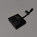 SD Card Reader for iPhone, Memory Card Reader with USB-C to Light-ning Adapter Plug and Play Trail Game Camera Micro SD Card Viewer Support SD/TF Card and USB for iPad No App Required (Black)