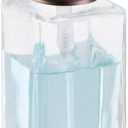 InterDesign Casilla Glass Soap Dispenser Pump for Body Moisturizer, Liquid Hand Soap, Sanitizer or Aromatherapy Lotion - Clear/Bronze