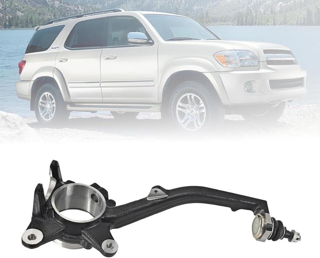 Front Left Wheel Steering Knuckle 43202-34030 Driver Side Spindle Knuckle Compatible with Toyota Sequoia 2004-2007, Compatible with Toyota Tundra 2004-2006, Replaces 4320234030