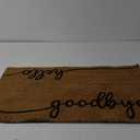 Welcome Doormats, Natural Coco Coir Mats with Non-Slip PVC Backing, Indoor Outdoor Mats for Home & Office, Door Mat, Floor Mats for Door Decor, Beige & Black, 30"x17" (Hello Goodbye)