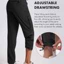 Womens Hiking Pants Quick Dry Water Resistant Lightweight Travel Golf Cargo Safari Pants Zipper Pockets (Black, XL)