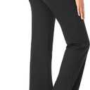 Tapata Women's 34'' Stretchy Bootcut Dress Pants with Pockets Tall, Petite, Regular for Office Work Business (Black, S)