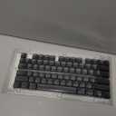 Womier Low Profile Keycaps for Mechanical Keyboard, Black Shine Through Keycaps, PBT Keyboard Key caps 60% 65% 75% 96% 100% for Cherry Gateron MX Switches, Black Backlight