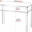 Clear Acrylic Desk with Open Storage, Home Office Computer Writing Desk Office Study Table (Clear, 39.4'' x 19.7'' x 29.5'')