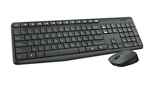 Logitech MK235 Wireless Keyboard and Mouse Combo for Windows, USB Receiver, Long Battery Life, Laptop and PC Keyboard and Mouse Wireless