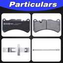 980139070 Front Brake Pads Set Compatible with Mase-rati Ghibli S Q4 2014-2022, Mase-rati GranTurismo S 2008-2018, Mase-rati Quattroporte S/Sport GT 2007-2022 OE#980156013 (Front Brake Pads)
