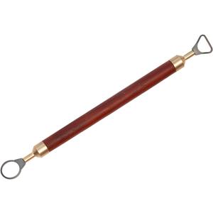 SYWAN Pottery Trimming Tool, Clay Sculpting Tools Tungsten Steel Cutter Head African Coralwood Ribbon Cutter Pottery Trimming Mud Tool Clay Pottery Modelling Carving Tool (Double-Head Large)