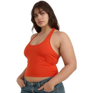 Organic Basics Women's Core Organic Cotton Halter Top (Vibrant Red), Small