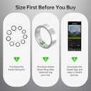 Smart Ring with Call/Clock/Events Alerts, No APP Subscription, Body Temp/Heart Rate/Women's Health Tracker, 5ATM Waterproof Fitness Ring for Android & iOS, Size: 7#