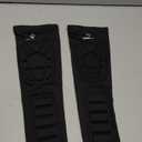 2PCS Padded Elbow Forearm Sleeves Compression Arm Protective Support (Medium, Black)