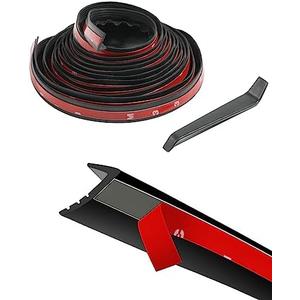 YAKEFLY 13.12Ft Car Window Seal Strip,Self Adhesive Auto Rubber Weather Draft Seal Strip,Universal V-Shaped Window Sealing Strip with Installation Tool,Auto Noise Insulation Draft Accessories