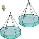2Pcs Bird Seed Catcher for Outdoor Feeders, Bird Feeder Trays to Catch Seed, Upgraded Version Can Prevent Strong Winds. (24 inches)