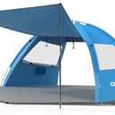 Gorich Beach Tent Sun Shelter with Canopy, Easy Setup UPF50+ UV Protection Sun Shade for 3-4 Person, Lightweight & Compact Beach Umbrella for Family Travel
