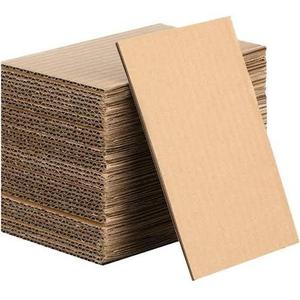 Corrugated Cardboard Sheets, 3 mm Flat, 4 x 6 Inch, Brown
