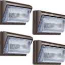 EDMO LED Wall Pack Lights Repalces 800W HPS/ HID Light 4 Pack 15600LM Outdoor Commercial Lighting Fixture 120W Waterproof Wall Mount Security Lighting 5000K