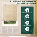 Bamboo Blinds for Interior Windows, Easy to Install Bamboo Shades for Indoor Windows, Custom Roller Shades for Indoor Window and Outdoor Patio, 38" W x 48" H