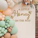 A Little Honey is on the Way Baby Shower Party Decal Sign, Honey Bee Themed Gender Reveal Girl or Boy Baby Shower Decal, Welcome Baby Party Balloon Arch Decal, 1.8" x 25.5"