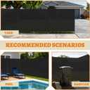 6' x 12' Privacy Fence Screen Sets with Iron Poles Ground Spikes Metal Frame Outdoor Privacy Shade Cover for Yard Backyard Patio, Black