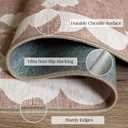 Front Door Mat Indoor Entrance - 2x4.3 Ft Floral Washable Layered Doormat Outdoor Entrance Porch Rug Non-Slip Tan Boho Farmhouse Runner Rug for Kitchen Hallway Bedroom Laundry Room Porch Decor