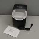 Bullet Ice Maker, 26.5 lb/24H Counter Top Ice Maker with Self-Cleaning Function, 9 Cubes Ready in 7-8 Mins, Portable Ice Maker Suitable for Home, Office, Kitchen, RV, white S, WBJ-10C