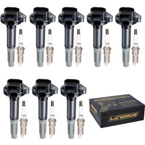 Set of 8 Ignition Coil Pack and Spark Plugs Fits for 2011 2012 2013 2014 2015 2016 Ford F150 Mustang 5.0L V8 Replaces# UF622 5C1859