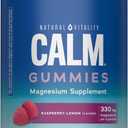 Natural Vitality Calm Magnesium Gummies | 330mg Per Serving | Raspberry Lemon Flavored Supplement | Gluten-Free & Vegan | 240 Count (EXP 06/08/28)